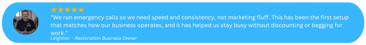 Client review: Leighton, restoration business owner